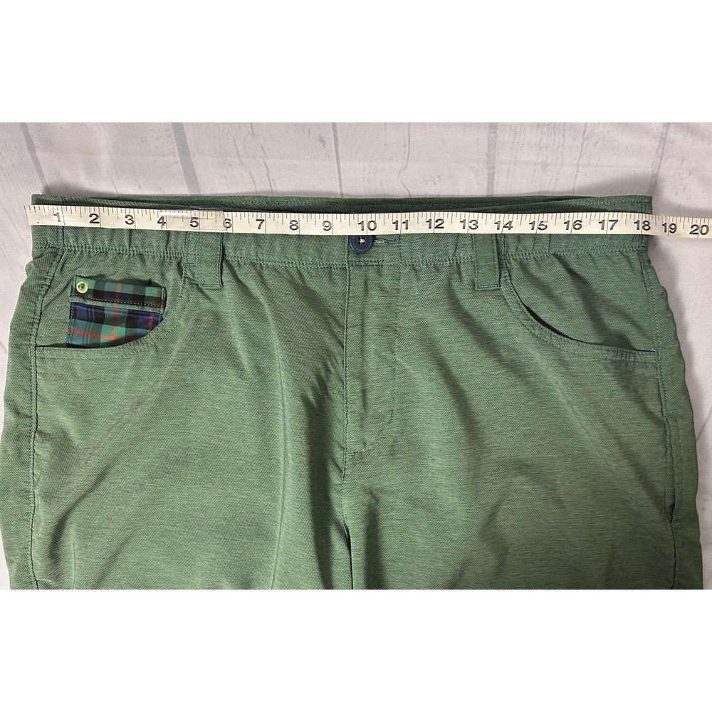 William Murray Shorts Mens 36 Green Straight Fit Golf Chino Stretch Casual - Picture 7 of 8
